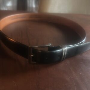 Black Leather belt handmade in Italy